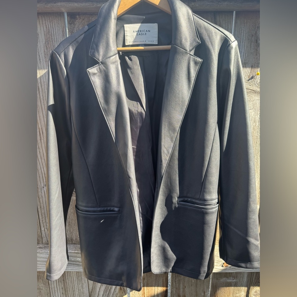 American Eagle Outfitters Women’s Vegan Pleather Blazer